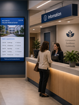 Hospitality guest-facing displays